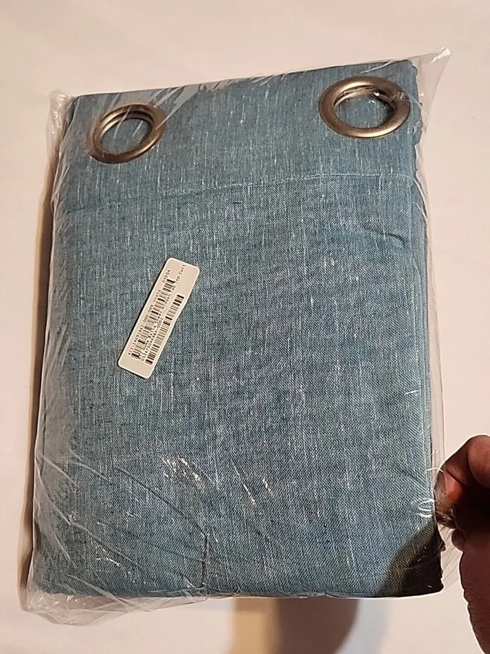 ATI Home Bella Sheer Grommet Curtain Blue 2 Panels Length 96